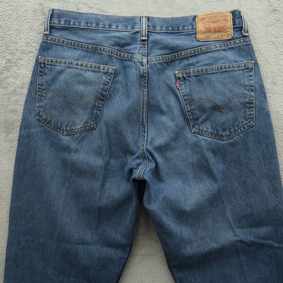 Levi's 550 Jeans Mens Size 36x30 Blue Relaxed Fit 100% Cotton Denim Medium Wash - Picture 11 of 15
